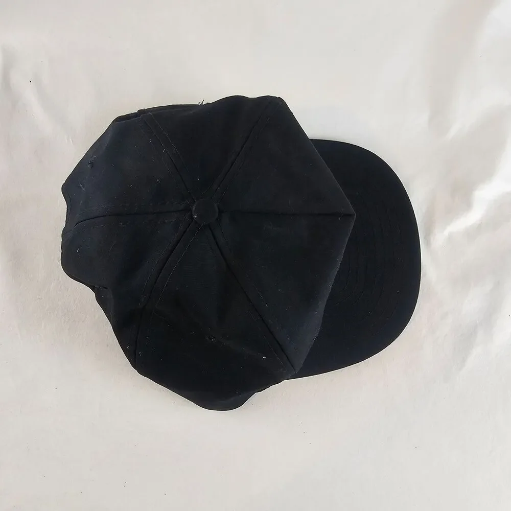Duct Tape Pro Hat Black Strapback Rope Cap Nissin Made in Philippines Vintage